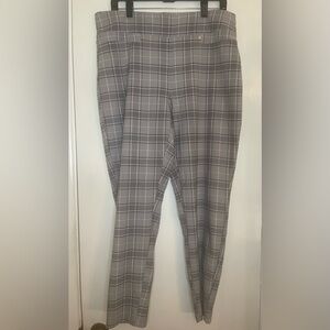 New York Clothing Company Grey & White Plaid Skinny Work Pants — Size 14, NWT